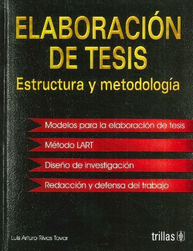 Libro Elaboración De Tesis De Luis Arturo Rivas Tovar