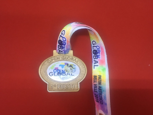 Imagen 3 de 3 de Medalla Llavero Metal Zamak Patín Futbol Running Me1