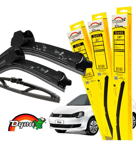 Kit Limpador Parabrisas Vw Polo 2010 A 2015 Dyna Original