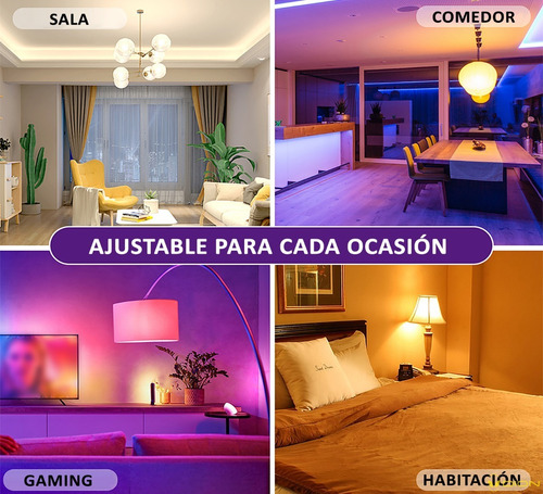 Imagen 3 de 6 de Foco Inteligente Led Rgbcw Wifi De 9w Alexa O Google Oferta