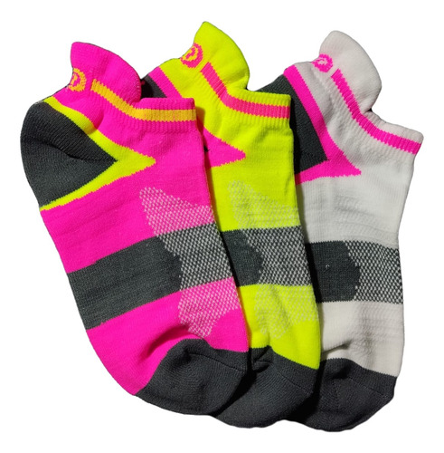 3 Pares Calcetas Gym Running Transpirantes Compresion Mujer
