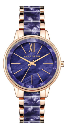 Reloj Anne Klein - Pulsera De Resina Para Mujer, Azul Marino