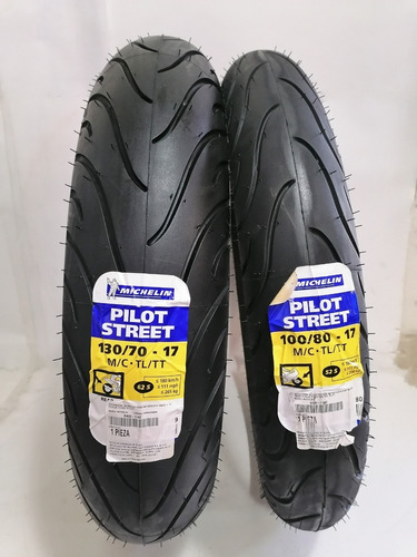 Llantas Michelin 130/70-17 Y 100/80-17 Pilot Street + 2 Valv