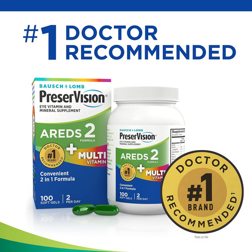 Preservision Areds 2 + Multivitamínico 2 En 1 , 100 Unidades