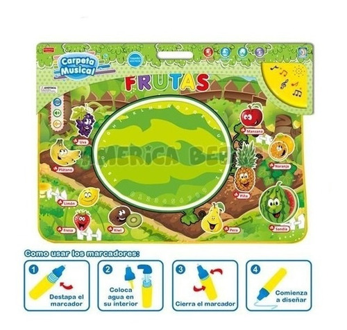Imagen 1 de 2 de Alfombra Interactiva Frutas