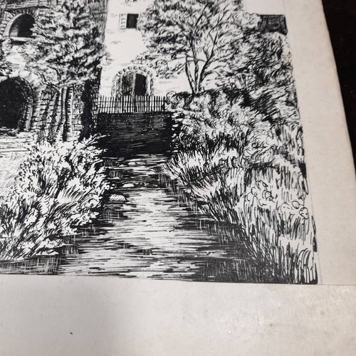 Imagem 6 de 8 de Pintura Desenho Nanquim Bico De Pena Antigo Sem Moldura
