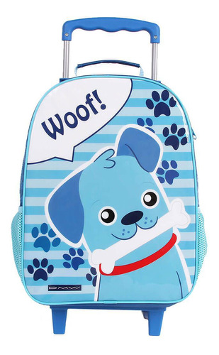 Mochila Escolar Com Rodinhas Cachorrinho Woof 11430 Dmw