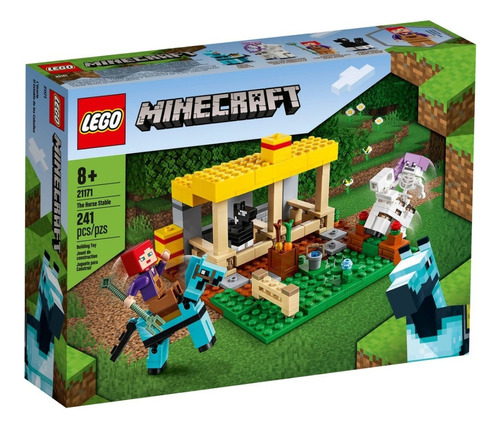 Bloques para armar Lego Minecraft El Establo de los Caballos 241 piezas  en  caja