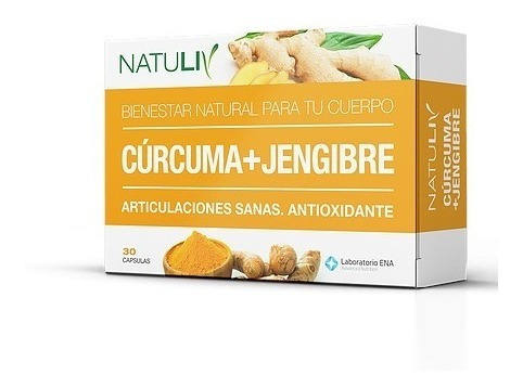 Curcuma + Jengibre Natuliv 30 Cápsulas