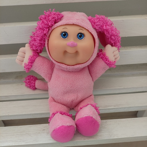 Cabbage Patch Kids Cuties Perro French Pool Pony Barbie Rosa (Usado)