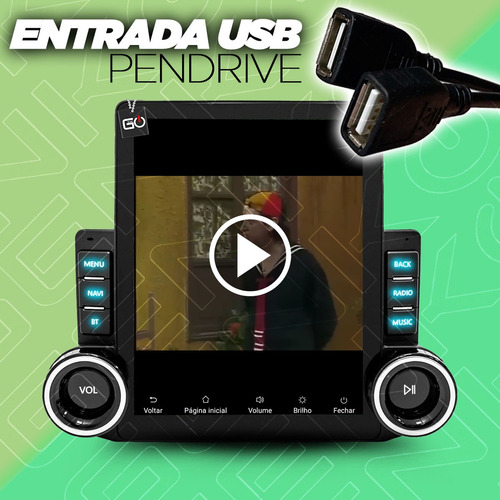 Multimídia Tesla Octacore 4+64gb Frontier 17/23 Carplay Gps
