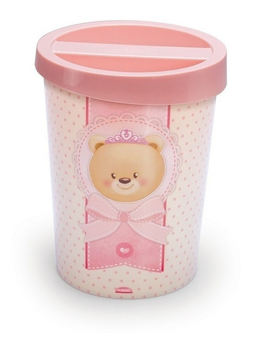 Imagem 4 de 5 de Kit 01 Saboneteira 01 Lixeira 01 Banheira 01 Cesto Ursa Ted