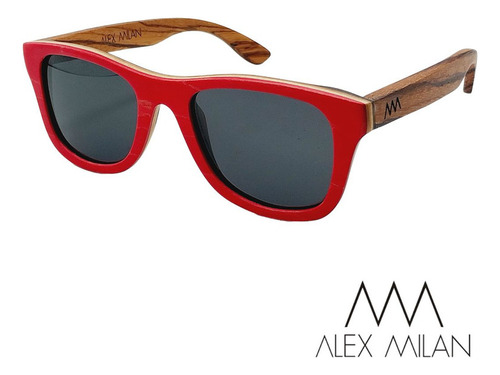 Oculos De Sol Polarizado De Madeira Alex Milan - Escolha