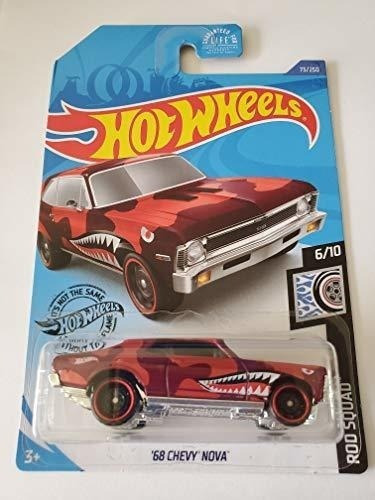 Hot Wheels 2020 Rod Squad 68 Chevy Nova, Rojo 73/250