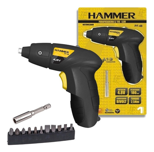 Parafusadeira Sem Fio 4,8v - Bivolt Hammer Com Acessórios