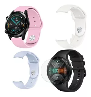 Pack 3 Correas + 3 Micas Para Huawei Watch Gt2e