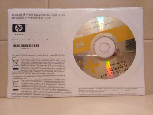 Cd Driver Hp Vs15/vs17/vs19 Lcd Para Monitores