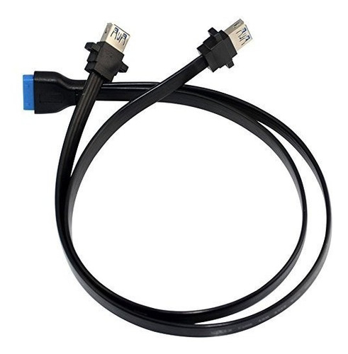 Cable Plano 20 Pines Bluexin 2 Puertos Usb 3.0 Hembra Tornil