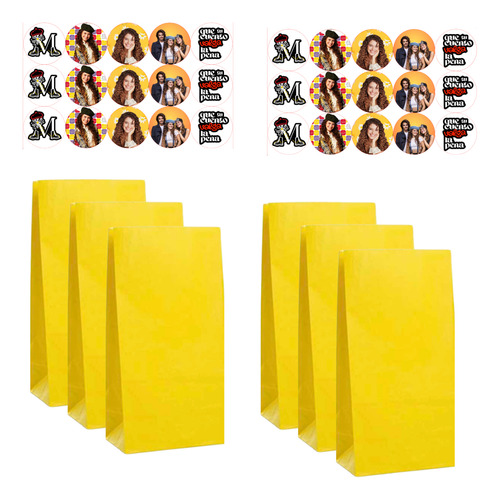Bolsita Sorpresita Golosinera X25 + 30 Stickers. Amarillo Margarita