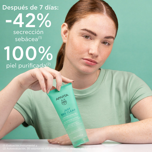 Apivita Just Bee Clear Limpiador Para Piel Grasa 200ml