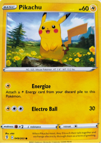 Pokémon Tcg Pikachu 049/203