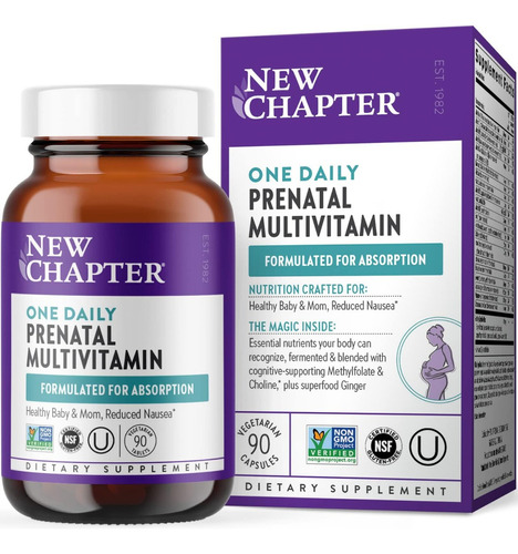 Multivitamínico Prenatal New Chapter 90 Cápsulas