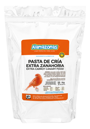 Kit 9 Pasta De Cría Extra Zanahoria Pro 1kg Canaries