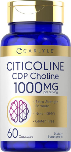 Citicolina Cdp Colina 1000 Mg Con 60 Capsulas