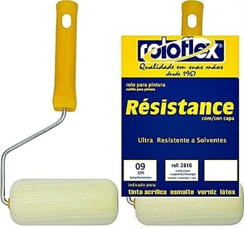 Rolo Resistence 9cm C/ Capa - Espuma Pol.roloflex - Kit C/6
