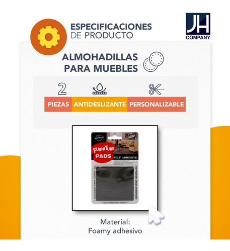 Imagen 8 de 8 de Set 2 Pcs Almohadilla Antideslizante Adherible Muebles J31-0