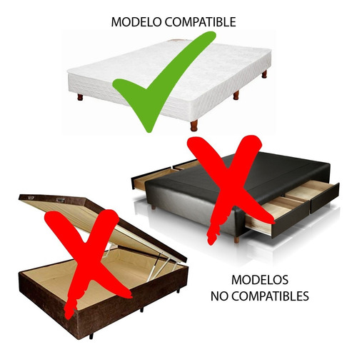 Imagen 3 de 3 de Cubre Sommier Ecocuero 200x200 King Size Cuero Ecológico