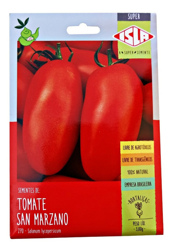1000 Sementes De Tomate Italiano San Marzano Isla - 3 Gramas