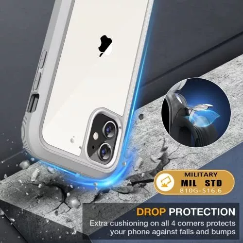 Funda para iPhone 11 (serie de cuerpo completo de 360°), resistente con  protector de pantalla para iPhone 11 (6.1 pulgadas), transparente