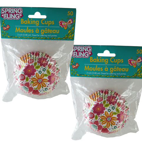 Spring Fling! Tazas Festivas Para Hornear Cupcakes ~ 100 Uni