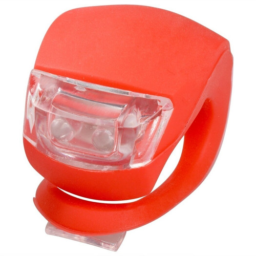 Imagen 2 de 6 de Kit 2 Luces Bici Bicicleta Silicona Led Blanca + Roja Pilas