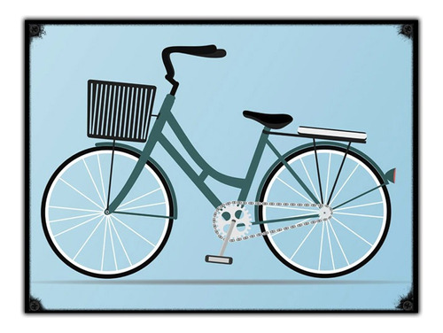 #1089 - Cuadro Vintage - Bicicleta Bike Dibujo No Chapa