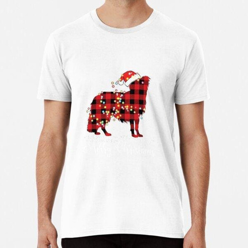 Remera Red Plaid Buffalo Border Collie Merry Algodon Premium