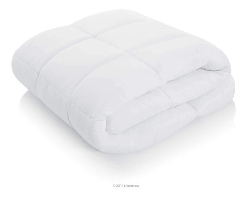 Linenspa Blanco Edredón Cama Individual Funda Suave