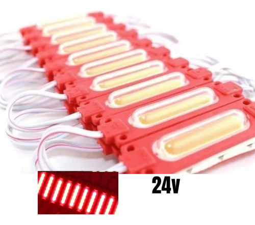 Modulo Led Cob 2w 24v Rojo Multifuncional Hogar Auto Avisos