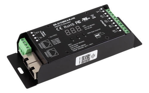Decodificador Pwm Digital Cv Dmx Sirs-e 4 Channel Dmx To Rgb