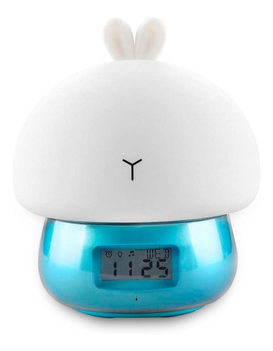 Reloj Despertador Digital Luz Led Colores, Recargable, Cute