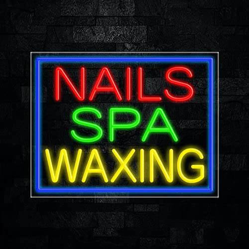 Nails Spa Waxing Led Neon Signo #31257 Made In Usa