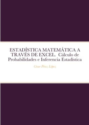 Libro: Estadística Matemática A Través De Excel. Cálculo De