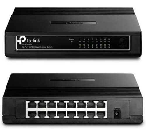 Switch De Escritorio 16 Puertos 10/100 Tp-link Tl-sf1016d