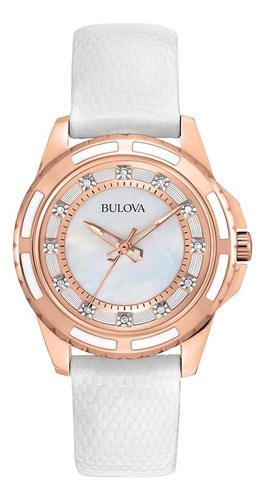 Reloj Bulova Clásico Para Mujer Con Esfera De Diamantes En O