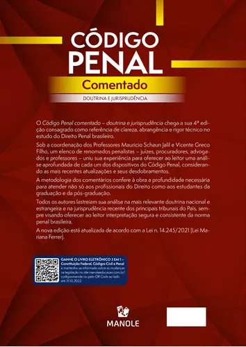 Código Penal Comentado para Carreiras Policiais (2022)