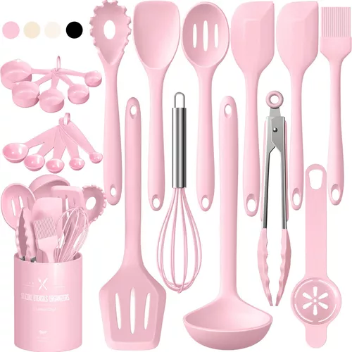 Umite Chef - Juego de utensilios de cocina de acero inoxidable, 15 piezas,  utensilios de cocina antiadherentes, espátula, utensilios de cocina, regalo