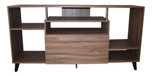 Bufetera Hogare, Credenza, Mueble Recibidor Minimalista, Bg Color Parota