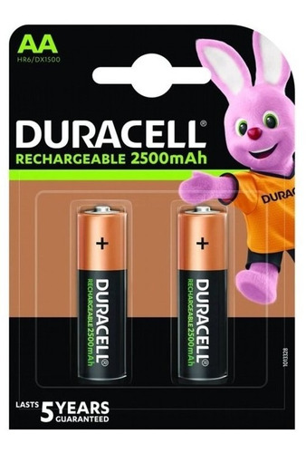 Pilas Recargables Aa Duracell 2500mah - Blister 2 Unidades