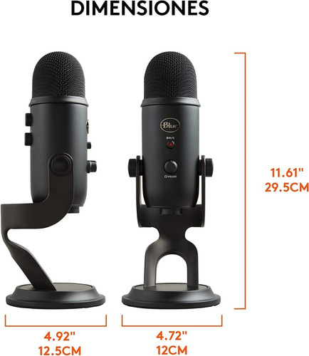 Micrófono Usb Premium Multi-pattern Microphone Yeti Negro (Reacondicionado)